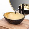 Lavabo Sobre Encimera Rea Sofia In Gold Marble Black