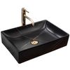 Lavabo Sobre Encimera Rea Inga Black Marble Mat