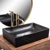 Lavabo Sobre Encimera Rea Inga Black Marble Mat