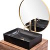 Lavabo Sobre Encimera Rea Inga Black Marble Mat