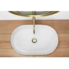 Lavabo Sobre Encimera Rea Nadia White Gold Edge