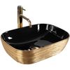 Lavabo Sobre Encimera Rea Belinda Black Gold Brush