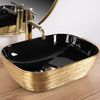 Lavabo Sobre Encimera Rea Belinda Black Gold Brush