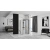 Cabina De Ducha Rea Rapid Slide Black 150x80