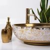 Lavabo Sobre Encimera Rea Margot White/gold