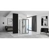 Cabina De Ducha Rea Rapid Fold Black 80x80