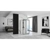 Cabina De Ducha Rea Rapid Swing Black 70x80