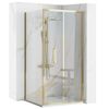 Cabina De Ducha Rea Rapid Fold Gold 100x80