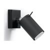 Aplique Para Pared Randy  15x8x10 Cm Color Negro Venta-unica