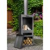 Chimenea Exterior De Acero Rosa 40x40x150 Cm