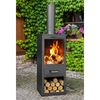 Chimenea Exterior De Acero Rosa 40x40x150 Cm