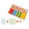 Juego De Matemáticas Montessori Con Palillos, Números Y Signos Matemáticos