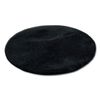 Alfombra Círculo Shaggy Micro Negro Circulo 100 Cm