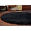 Alfombra Círculo Shaggy Micro Negro Circulo 100 Cm