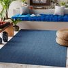 Alfombra De Cuerda Sisal Flat 48663/330 Liso Azul 120x170 Cm