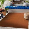 Alfombra De Cuerda Sisal Flat 48663/120 Liso Tonos De Naranja 160x230 Cm