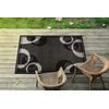 Alfombra De Cuerda Sisal Floorlux 20078 Negro/plateado  200x290 Cm