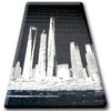 Alfombra De Cuerda Sisal Floorlux 20240 Negro/plateado  200x290 Cm