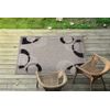 Alfombra De Cuerda Sisal Floorlux 20078 Plateado  /negro 60x110 Cm