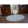 Alfombra Círculo Shaggy Micro Plateado Circulo 100 Cm