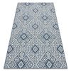 Alfombra De Cuerda Sisal Color 19247/699 Cuadrados Rombos Azulejo Azul 160x230 Cm