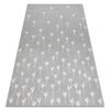 Alfombra De Cuerda Sisal Flat 48779/637 Flores Gris/crema  140x200 Cm