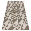 Alfombra De Cuerda Sisal Floorlux 20489 Triángulos Color Champagne/gr 240x330 Cm