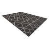 Alfombra De Cuerda Sisal Floorlux 20508 Negro/plateado Triángulos 240x330 Cm