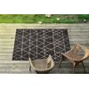 Alfombra De Cuerda Sisal Floorlux 20508 Negro/plateado Triángulos 240x330 Cm