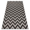 Alfombra De Cuerda Sisal Floorlux 20340 Plateado/negro Zigzag 200x290 Cm