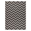 Alfombra De Cuerda Sisal Floorlux 20340 Plateado/negro Zigzag 200x290 Cm