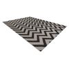 Alfombra De Cuerda Sisal Floorlux 20340 Plateado/negro Zigzag 200x290 Cm