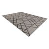 Alfombra De Cuerda Sisal Floorlux 20508 Plateado/negro Triángulos 200x290 Cm