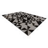 Alfombra De Cuerda Sisal Floorlux 20489 Plateado/negro Triángulos 160x230 Cm