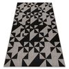Alfombra De Cuerda Sisal Floorlux 20489 Plateado/negro Triángulos 120x170 Cm