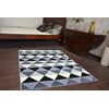 Alfombra Bcf Base Triangles 3813 Triángulos Negro/gris 160x220 Cm