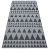 Alfombra Sense Micro 81243 Triángulos Plateado/antracita 80x150 Cm