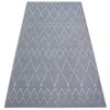 Alfombra Sense Micro 81249 Zigzag Etno Plateado/blanco 80x150 Cm