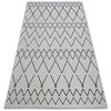 Alfombra Sense Micro 81249 Zigzag Etno Blanco/azul 160x230 Cm