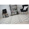 Alfombra Sense Micro 81249 Zigzag Etno Blanco/azul 160x230 Cm