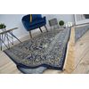 Alfombra De Jacquard Windsor 22935 Flores Azul Oscuro 60x100 Cm