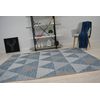 Alfombra De Cuerda Sisal Loft 21132 Triángulos Marfil/plateado/azul 60x110 Cm