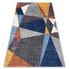 Alfombra Soft 6162 Geométrico Triangulos Gris/azul/cobre 80x150 Cm