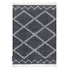 Alfombra Berber Asila B5970 Gris/blanco Franjas Bereber Marroquí Shag 200x290 Cm