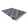 Alfombra Berber Asila B5970 Gris/blanco Franjas Bereber Marroquí Shag 200x290 Cm