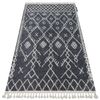 Alfombra Berber Tanger B5940 Gris/blanco Franjas Bereber Marroquí Sha 140x190 Cm