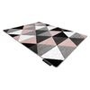 Alfombra Alter Rino Triángulos Rosado 120x170 Cm