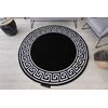 Alfombra Hampton Grecos Círculo Negro Circulo 120 Cm