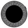Alfombra Hampton Grecos Círculo Negro Circulo 140 Cm