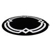 Alfombra Hampton Lux Círculo Negro Circulo 140 Cm